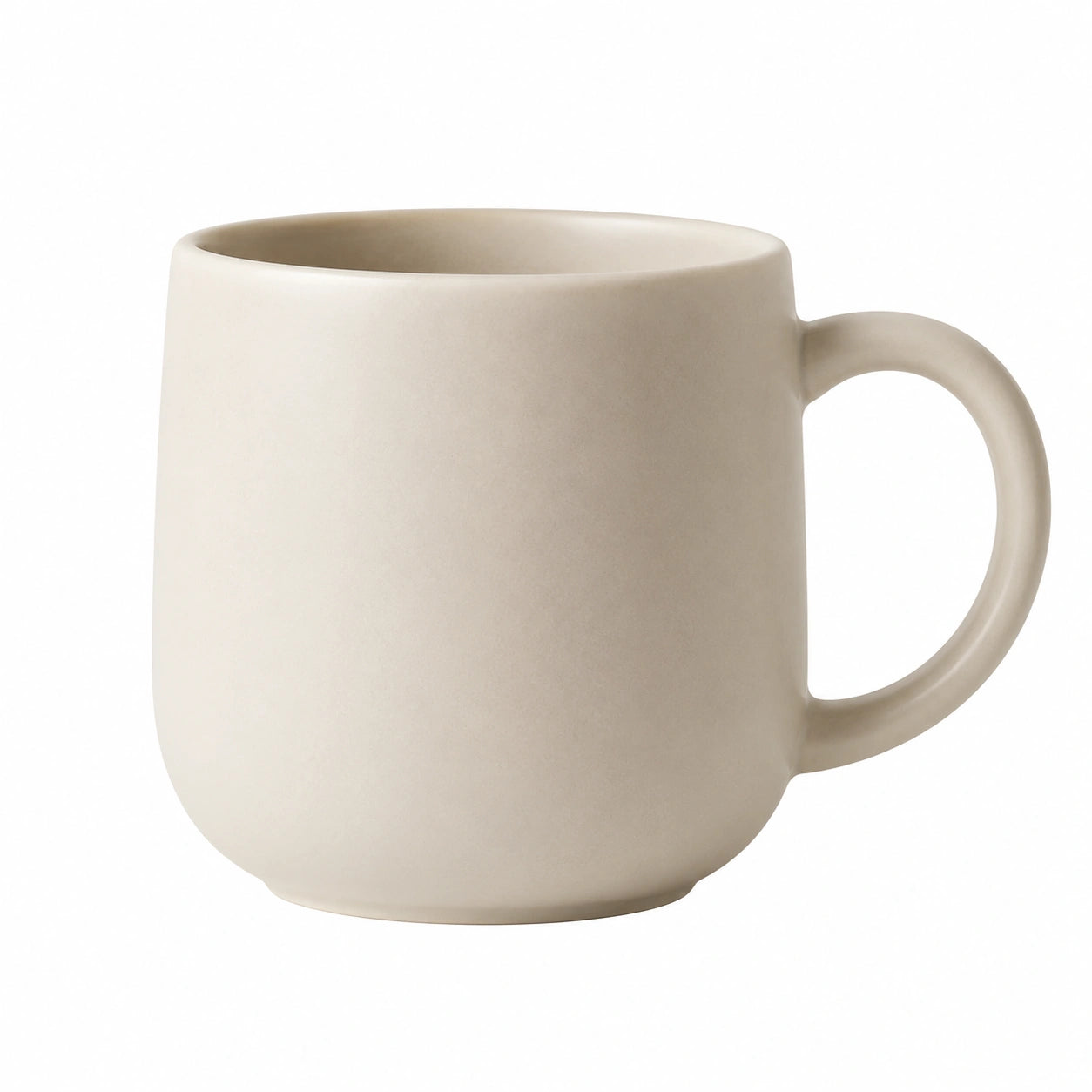 Keramiktasse 350 ml Beige - Henkelbecher für Heißgetränke