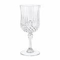 Weinglas 350 ml aus transparentem Glas mit Facettenschliff